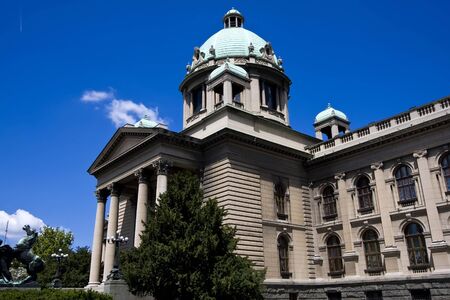 Parliament building in Belgrade, Serbiaのeditorial素材