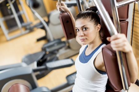 Young woman training in the gym