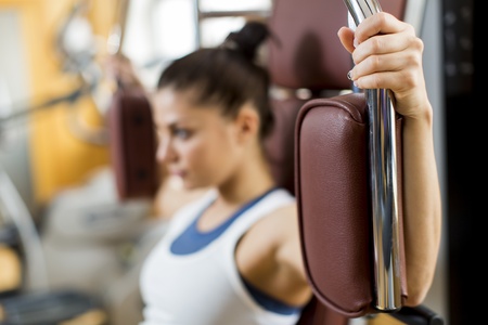 Young woman training in the gym