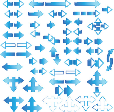 Blue arrowのイラスト素材