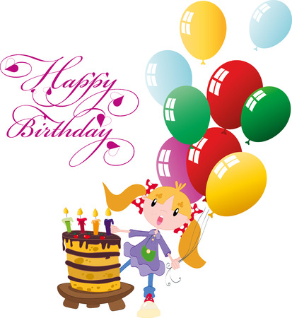 Happy birthdayのイラスト素材
