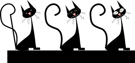 Black catsのイラスト素材