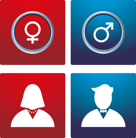Male & female signのイラスト素材