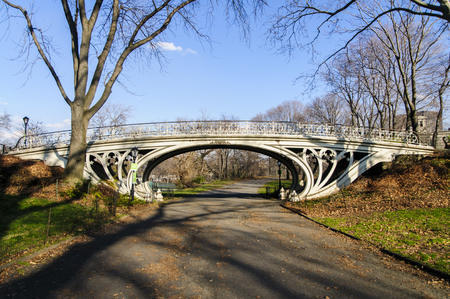 Bridge in Central Park, New Yorkの写真素材