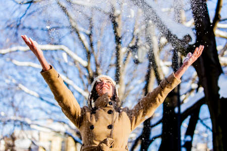 Young woman at winter