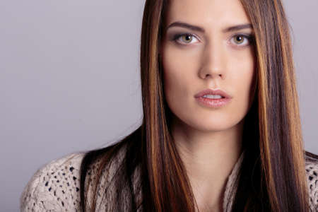 Portrait of the pretty young womanの写真素材