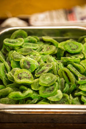 Dried kiwi slicesの写真素材