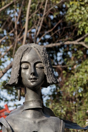 Shanghai, China - March 15, 2014  Detail of the sculpture at Jingのeditorial素材