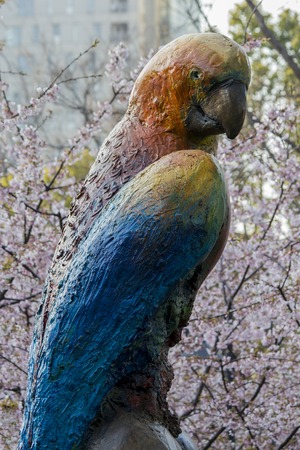 Shanghai, China - March 15, 2014  Detail of the sculpture at Jingのeditorial素材