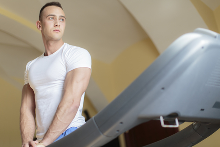 Young man in the gym