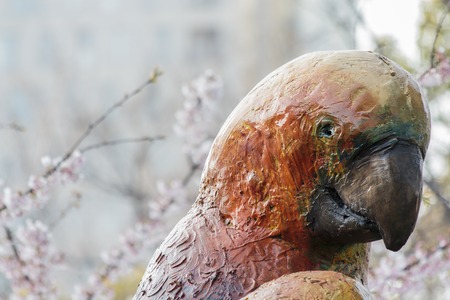 SHANGHAI, CHINA - MARCH 15, 2014: Detail of the sculpture at Jingのeditorial素材