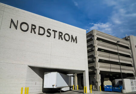 DENVER, USA - JUNE 25, 2014: Detail of the Nordstrom shop in Denver. Nordstrom is an American upscale fashion retailer, founded at 1901.のeditorial素材
