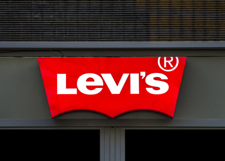 CATANIA, ITALY - APRIL 27, 2014: Detail of the Levi Strauss & Co. shop in Catania. Levi's company...