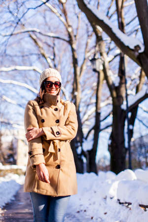 Young woman at winter