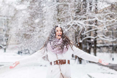 Young woman at winter