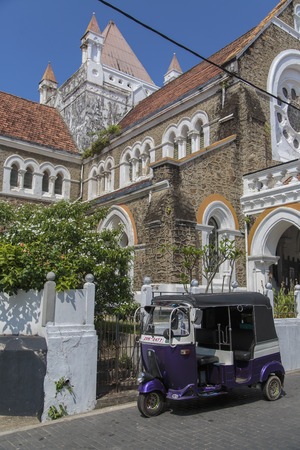 Galle, Sri Lanka - January 24, 2014: All Saints Anglican Church in Galle, Sri Lanka. The church was built in 1871 and it is one of the most beautiful Anglican Churches in Sri Lankaのeditorial素材