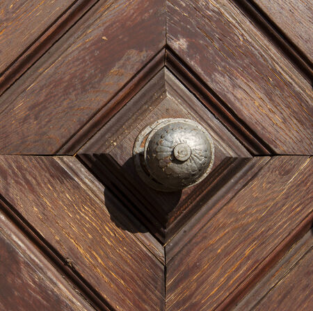 Detail of the old wooden doorの写真素材