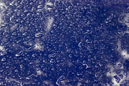 Rain on the glassの写真素材