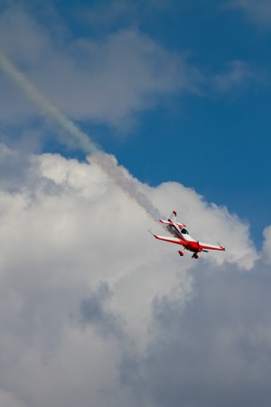 Novi Sad, Serbia - September 22, 2013: Extra 330SC at Airshow in Novi Sad, Serbiaのeditorial素材