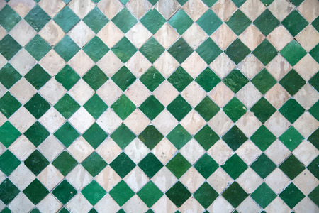 Detail from the building in Fez, Moroccoの写真素材