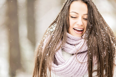 Young woman at winter