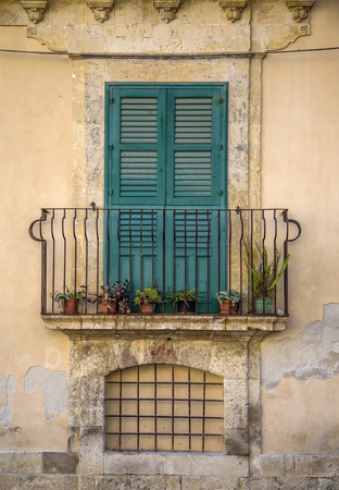 Old sicilian windowの写真素材