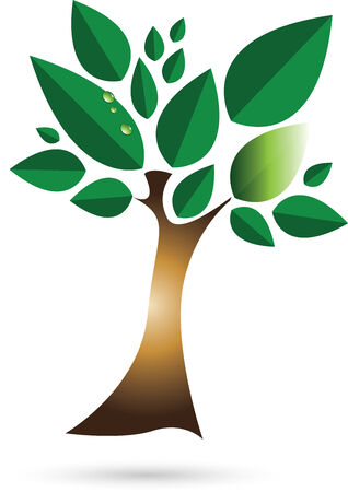 Vector illustration of the green treeのイラスト素材