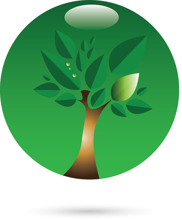Vector illustration of the green treeのイラスト素材