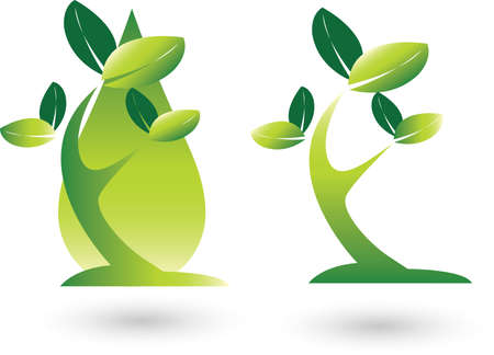 Vector illustration of the green treesのイラスト素材