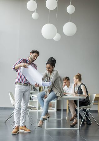 Young people in the officeの写真素材