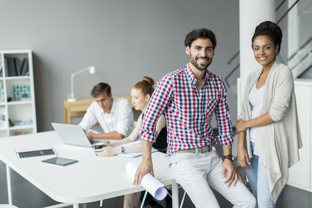 Young people in the officeの写真素材