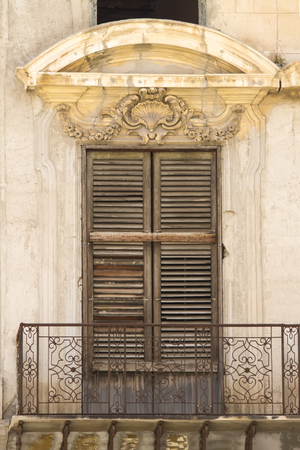Old window from Sicilyの写真素材