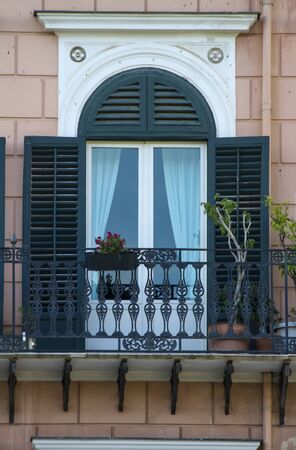 Old window from Sicilyの写真素材
