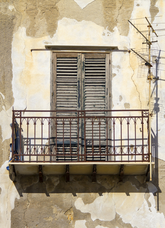 Old window from Sicilyの写真素材