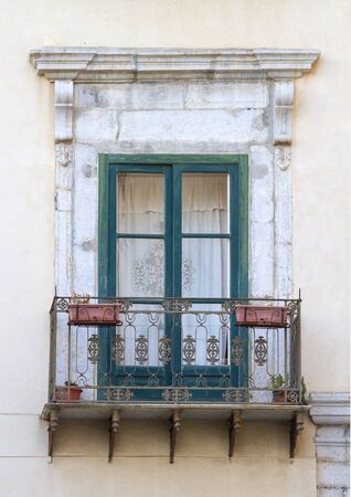 Old window from Sicilyの写真素材