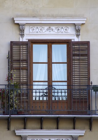 Old window from Sicilyの写真素材