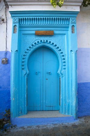 Chefchaouen town in Moroccoの写真素材