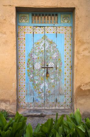 Decorative door from Rabat, Moroccoの写真素材