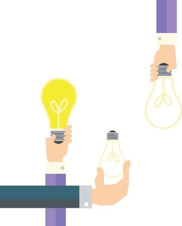 Vector illustration of the light bulbsのイラスト素材