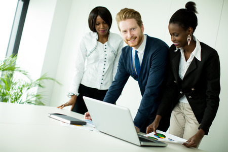 Young people working in the officeの写真素材