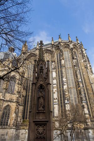 View at Aachen cathedral in Germanyの写真素材