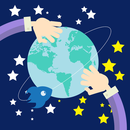 Vector illustration of the globeのイラスト素材