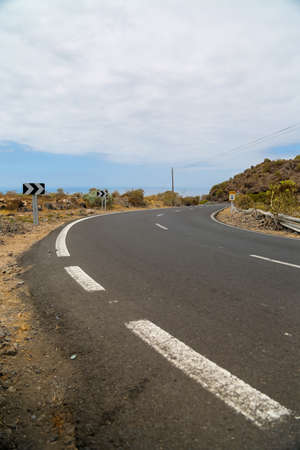 Country road at Tenerife, Spainの写真素材