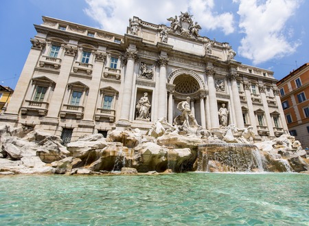 Trevi Fountain in Rome, Italy. Trevi Fountain is a fountain in the Trevi district in Rome, Italy, designed by Italian architect Nicola Salvi and completed by Pietro Bracci at 1762.のeditorial素材