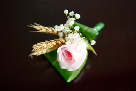 Close view at the floral wedding decorationsの写真素材