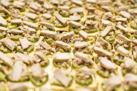 Close up view at the appetizerの写真素材