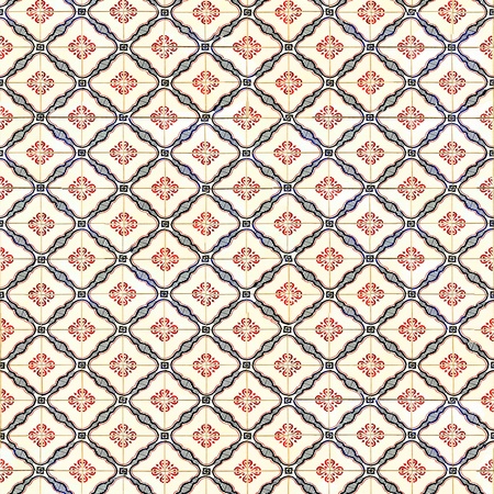 Traditional tiles on old house in Lisbon, Portugal