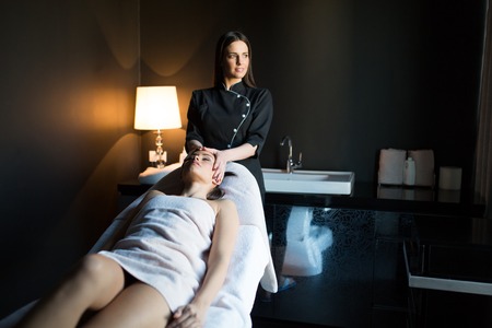 Young woman having a massageの写真素材