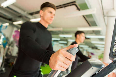 Young man training in the gym