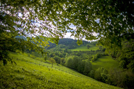 Mountain in the springの写真素材